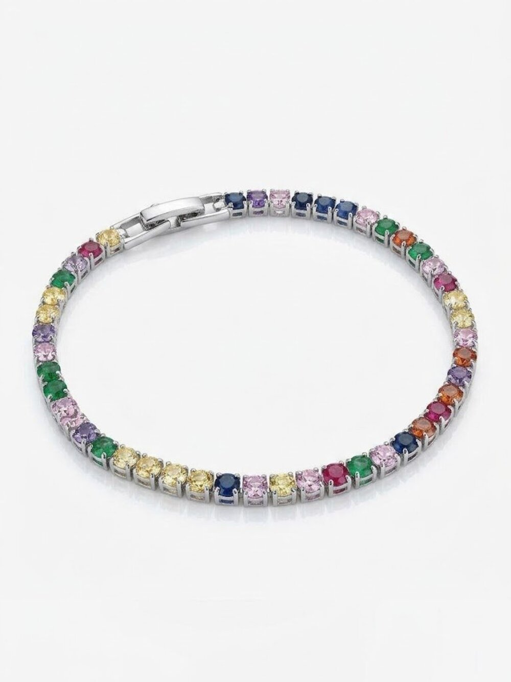 NWT 6" Multi Colour CZ Tennis Bracelet